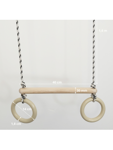 Huśtawka Ogrodowa dla Dzieci Gimnastyczny Drążek Akrobatyczny Trapez