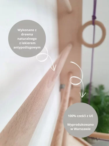 Drabinka gimnastyczna, kółka, kanat, trapez P220 